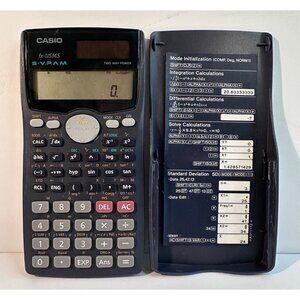Casio Fx-115MS Scientific Calculator Cover Math Algebra School Solar Battery
